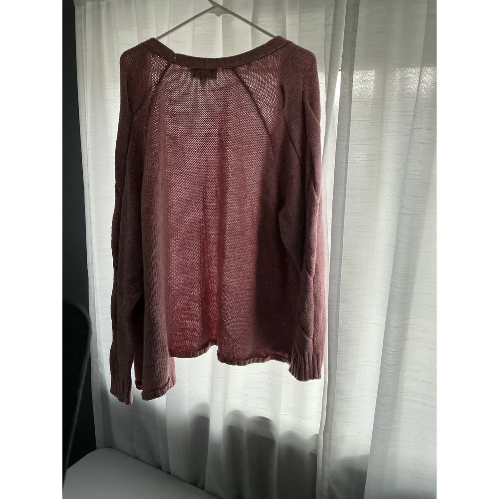 Lane Bryant Pink Knit Cardigan Sweater Open Front‎ Plus Size 26/28
